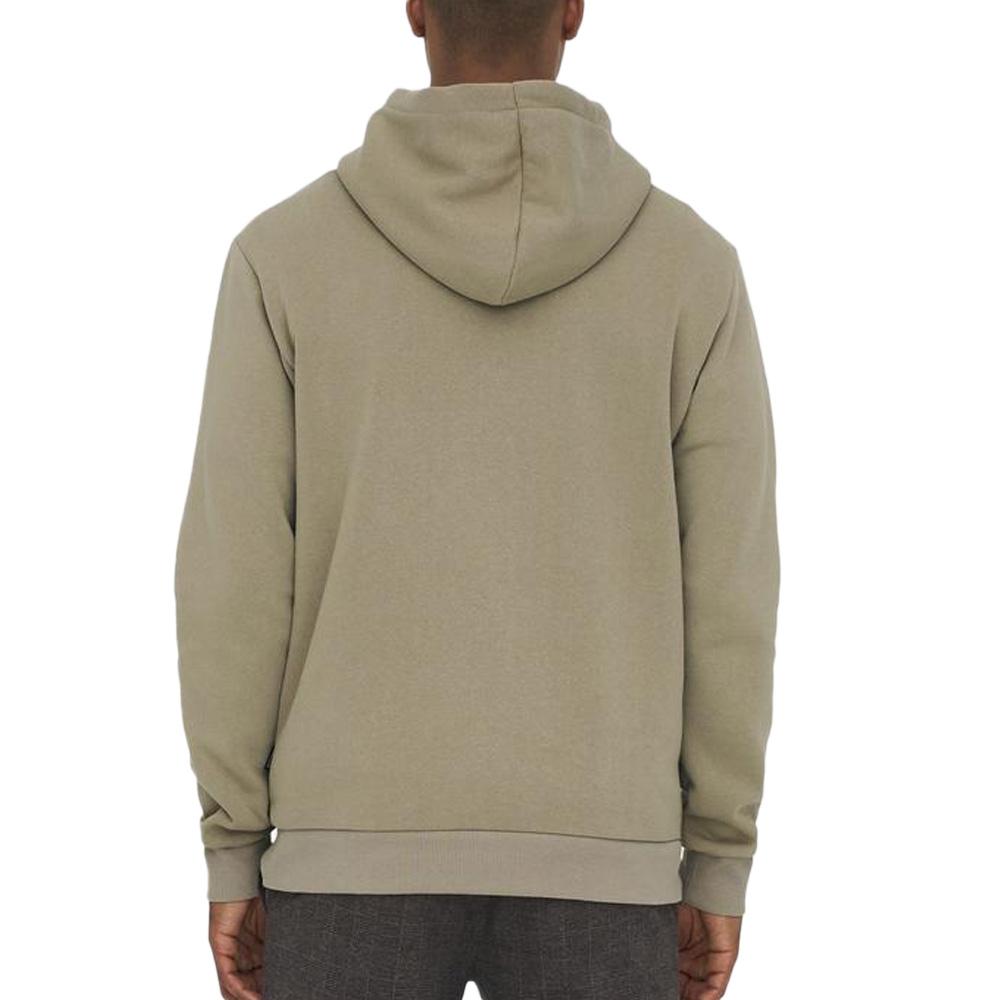 Sweat à Capuche Beige Foncé Homme Only & Sons Ceres vue 2
