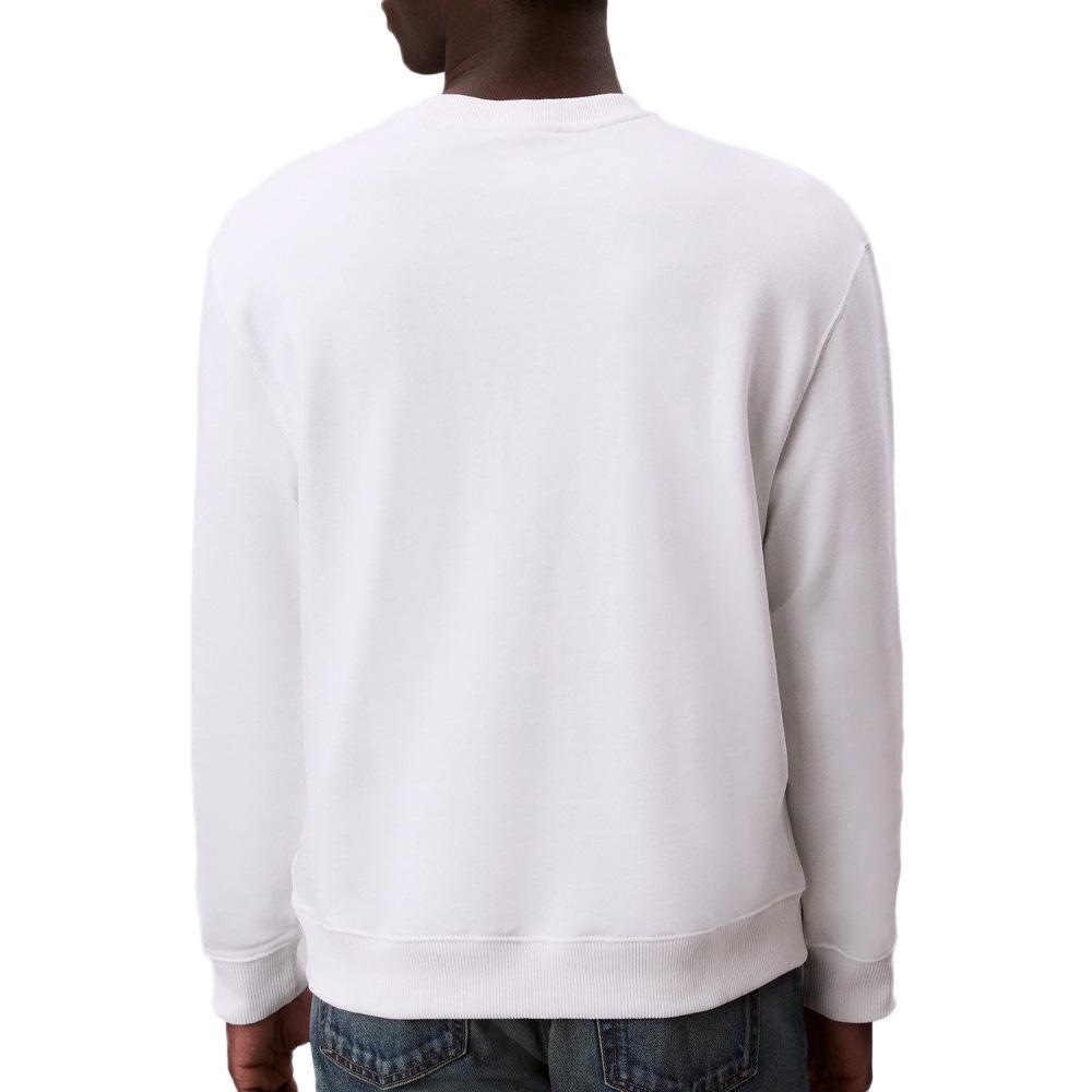Sweat Blanc Homme Calvin Klein Jeans Terry vue 2