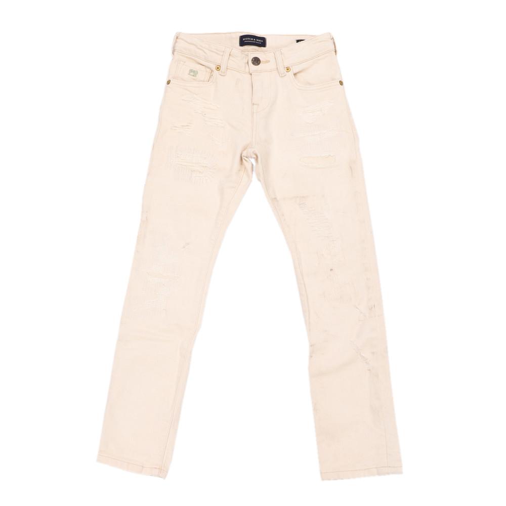 Jean Skinny écru Garçon Scotch & Soda Strummer pas cher