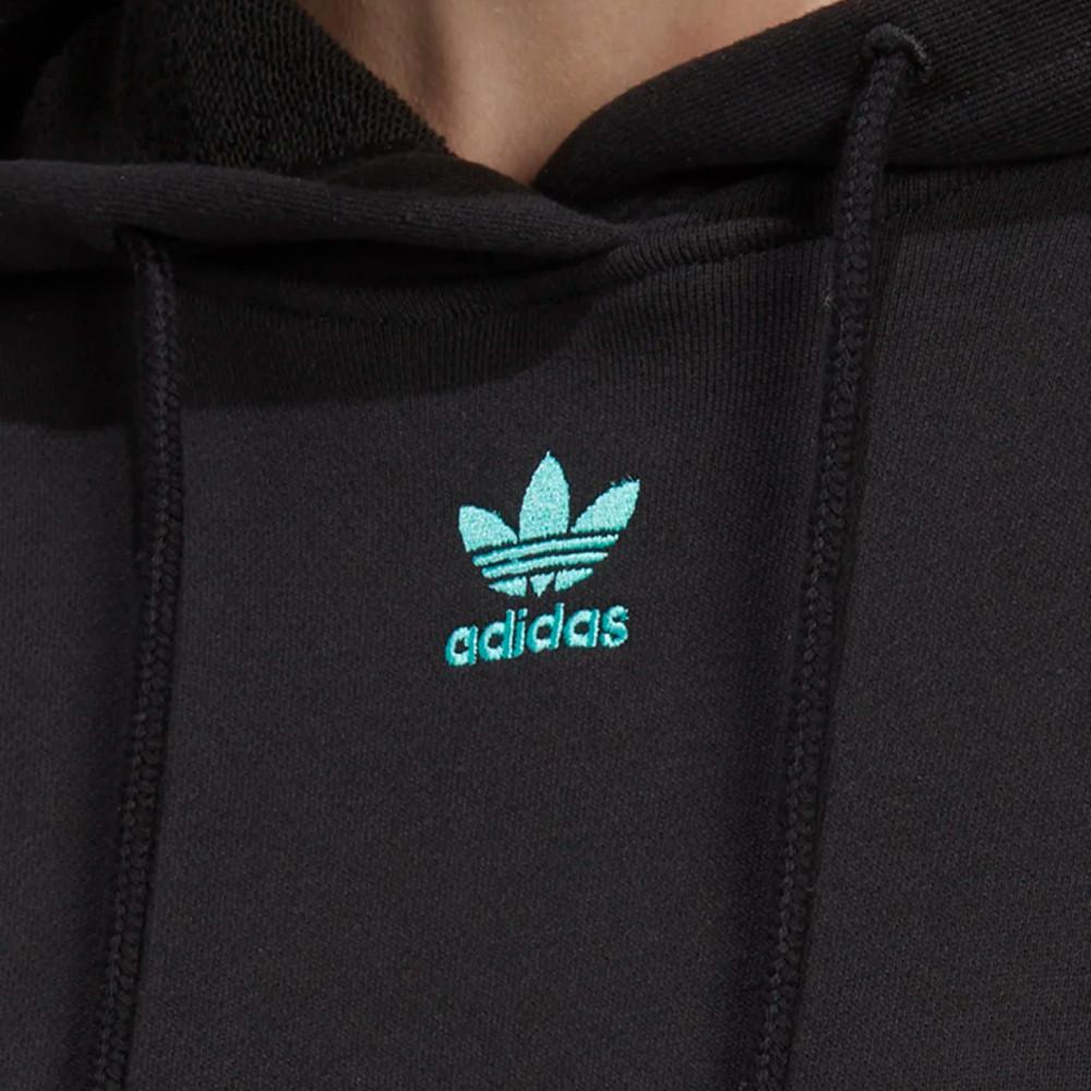 Sweat Noir Femme Adidas Hoodie HC4591 vue 3