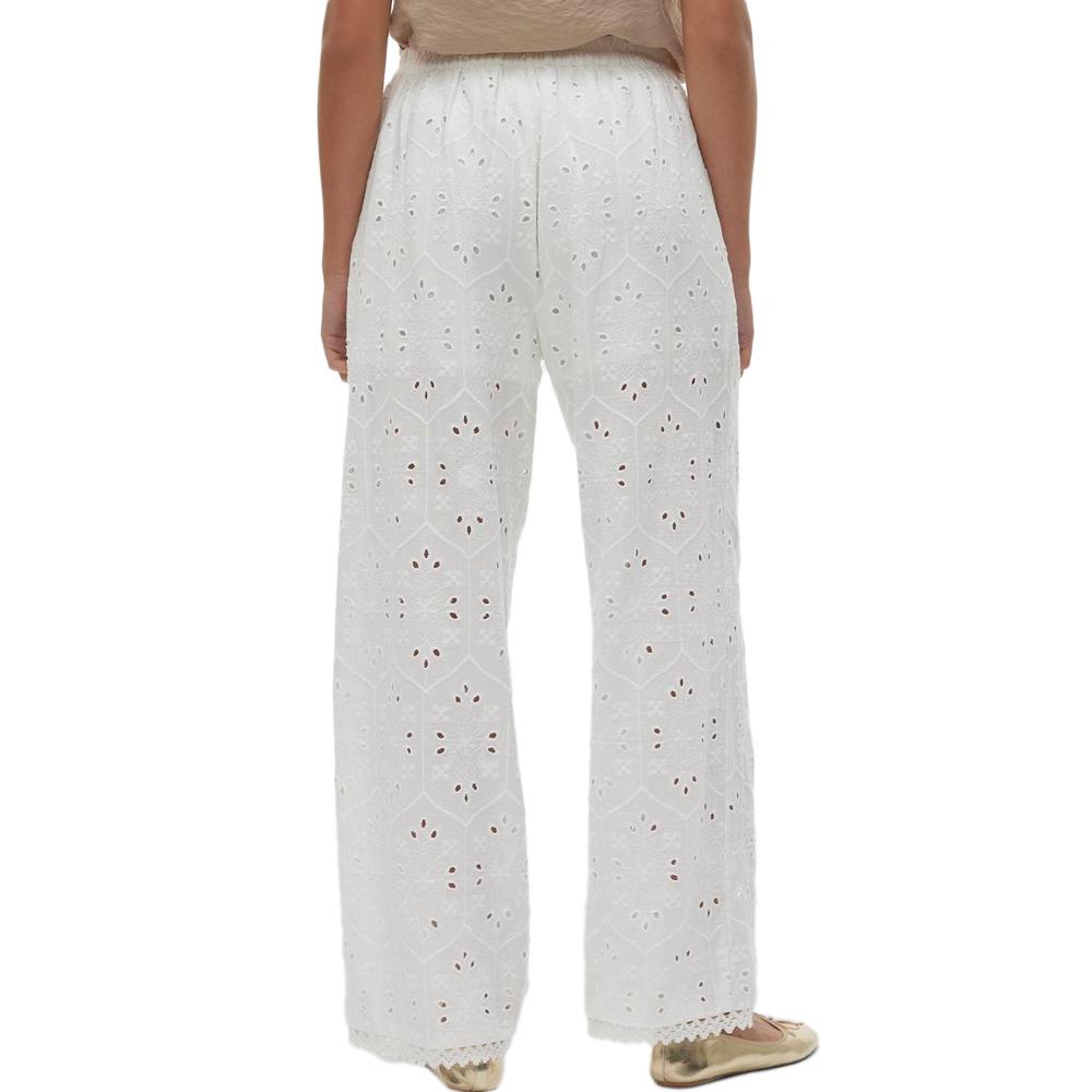 Pantalon Fluide Blanc Femme Vero Moda Mirina vue 2