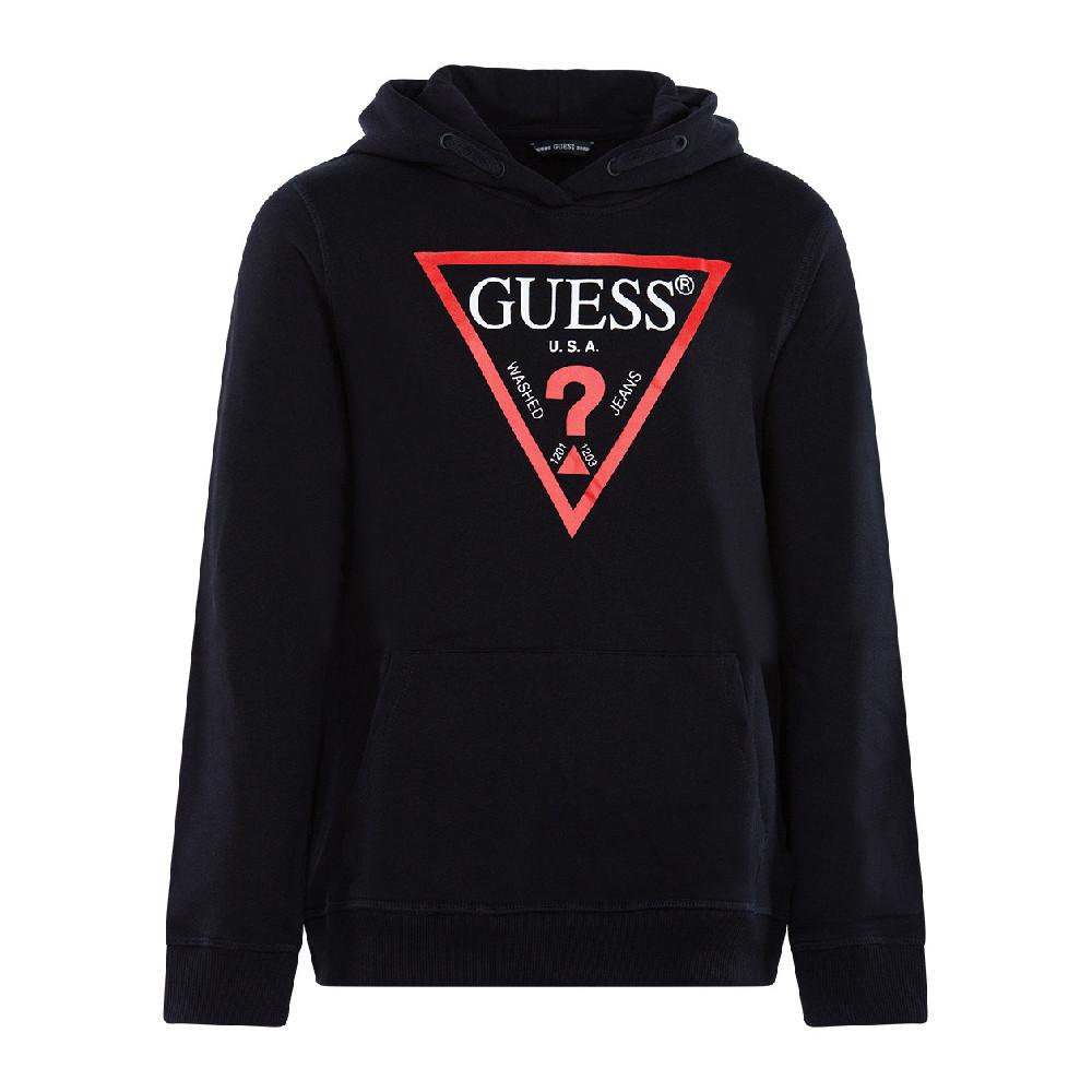 Sweat à capuche Noir Garçon Guess pas cher