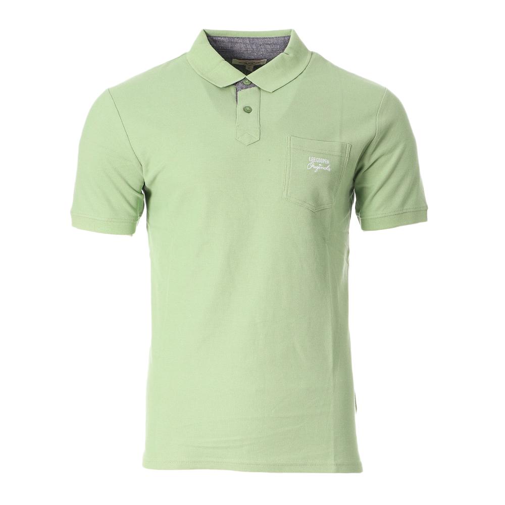 Polo Vert Homme Lee Cooper Opan pas cher