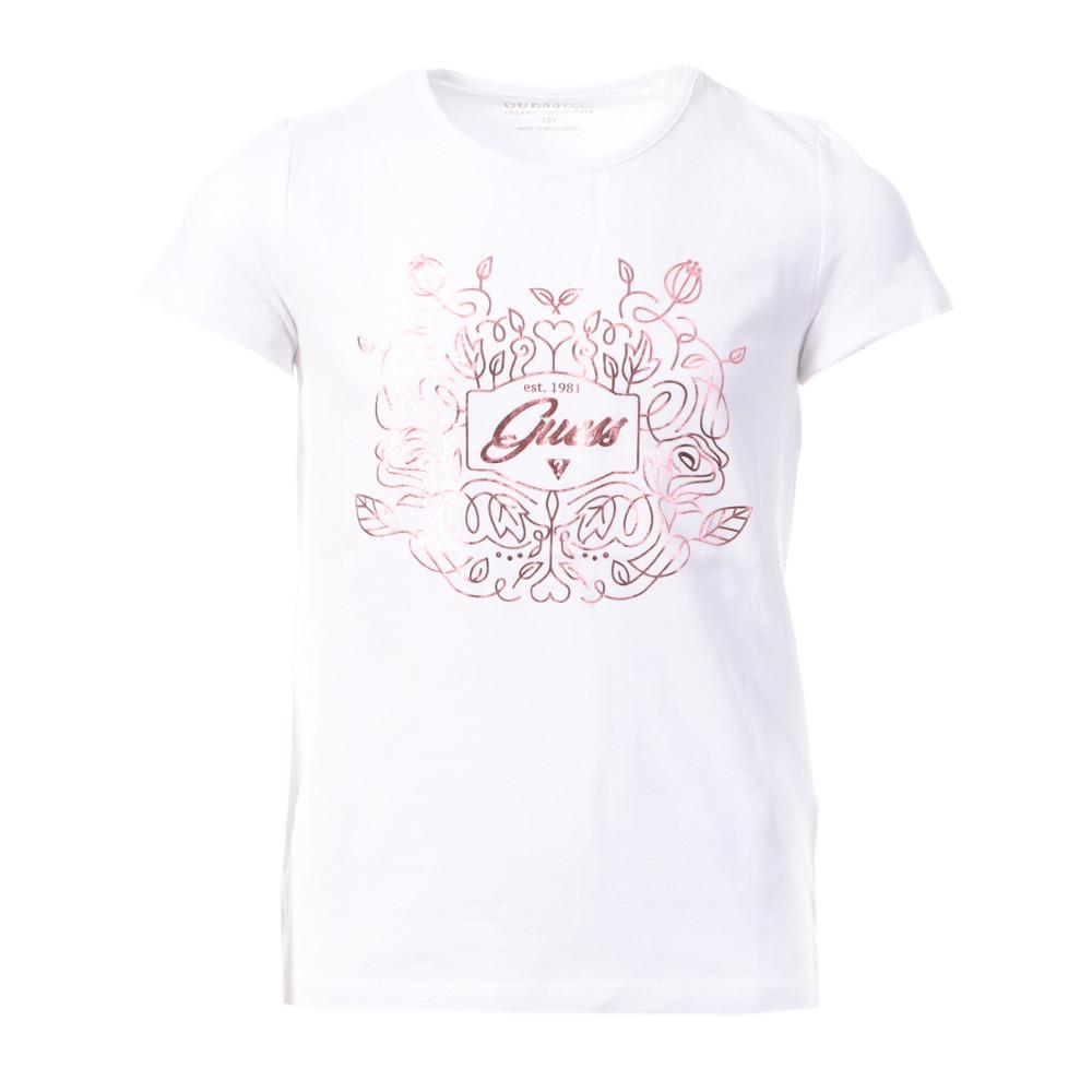 T-shirt Blanc Fille Guess 6YW1 pas cher