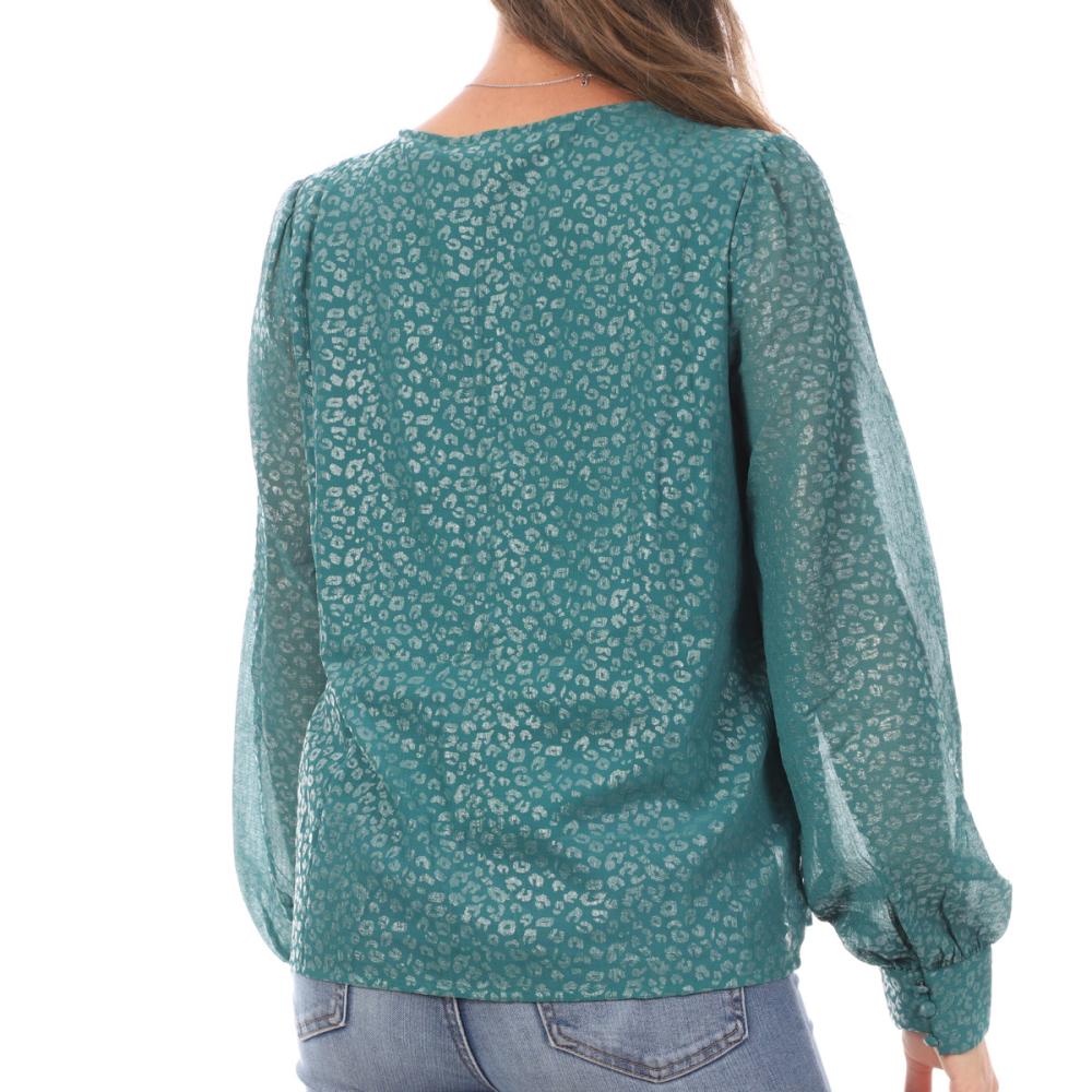 Blouse Bleu Femme Vila Viabbie vue 2