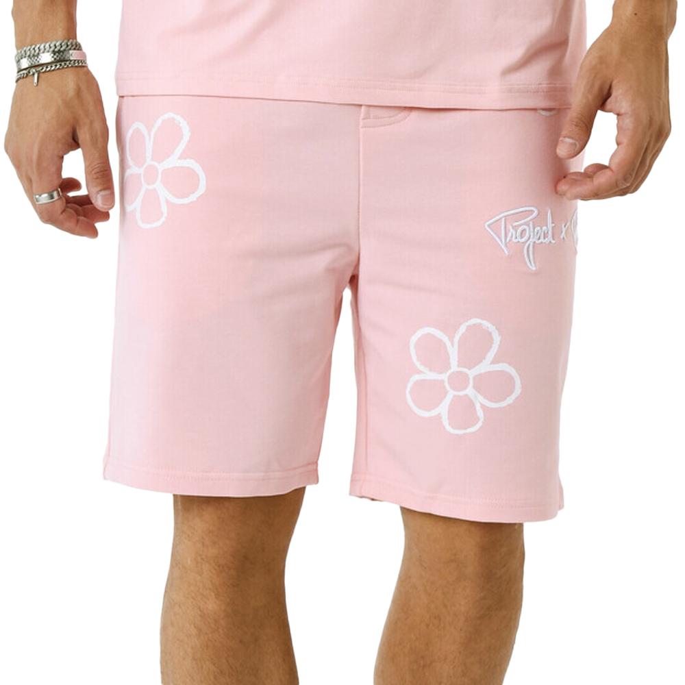 Short Rose Homme Project X Paris Esquisse Fleurie pas cher