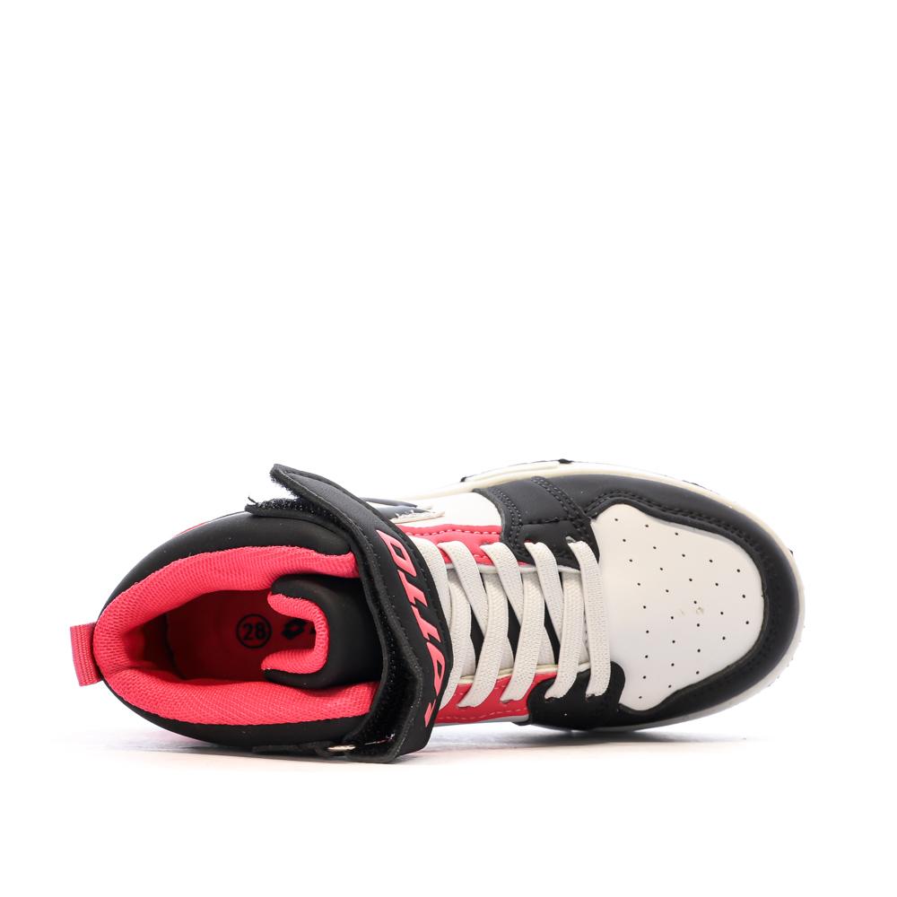Baskets Blanche/Noir/Rose Garçon Lotto Ravenne vue 4