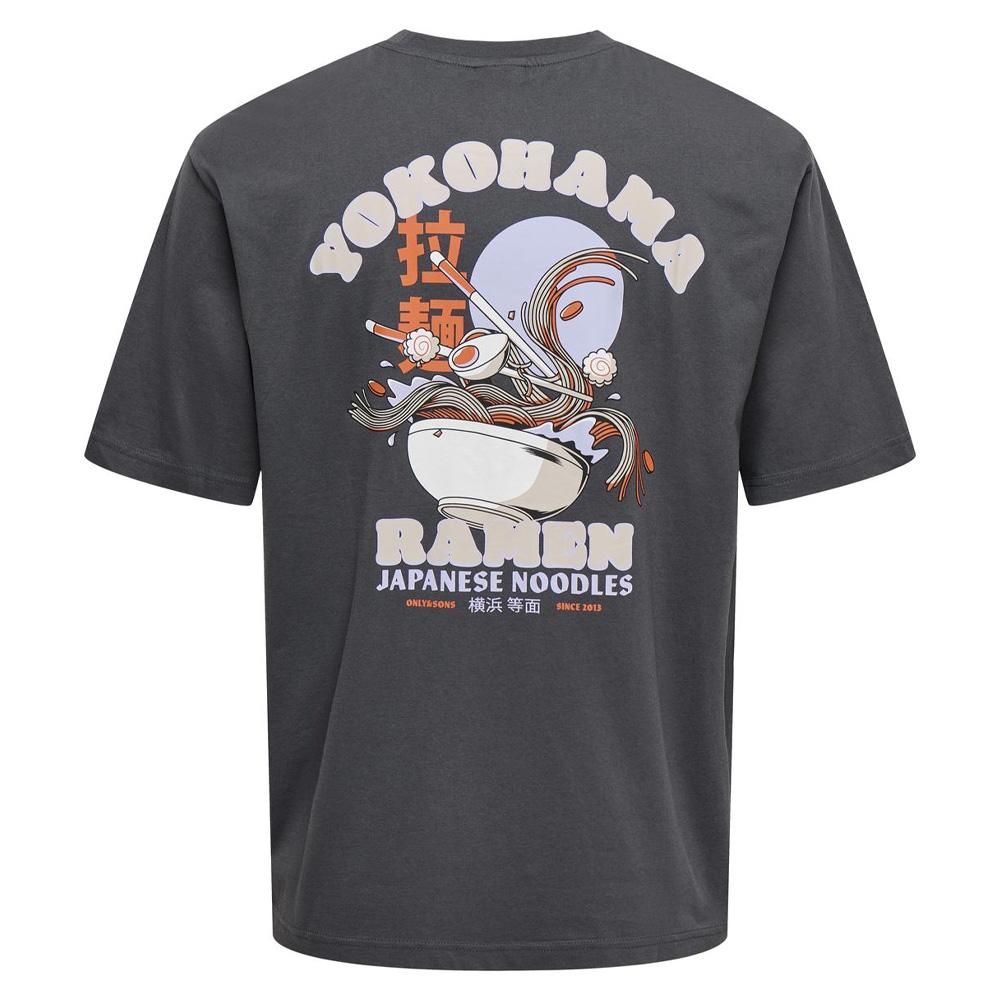 T-Shirt Gris Homme Only & Sons Tristan vue 2