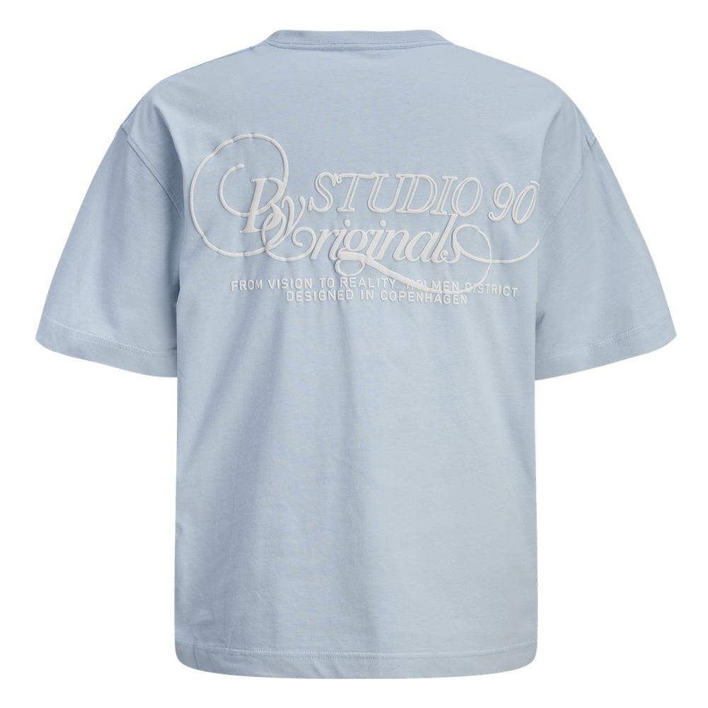 Camiseta azul para niño Jack & Jones Niagara de cuello redondo ver 2