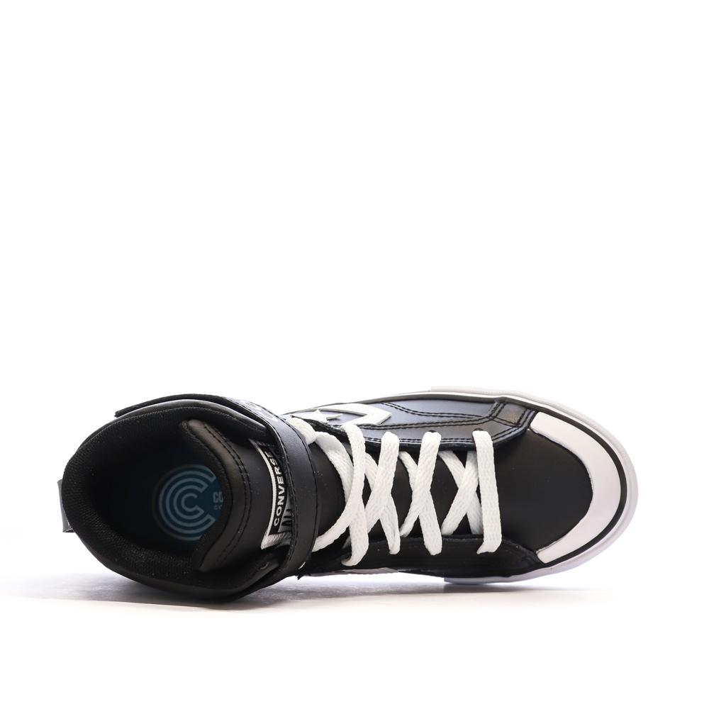 Baskets Noires Garçon Converse Pro Blaze Strap Leather vue 4
