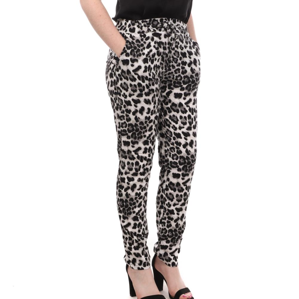 Pantalon Noir Léopard Femme Vero Moda Easy pas cher