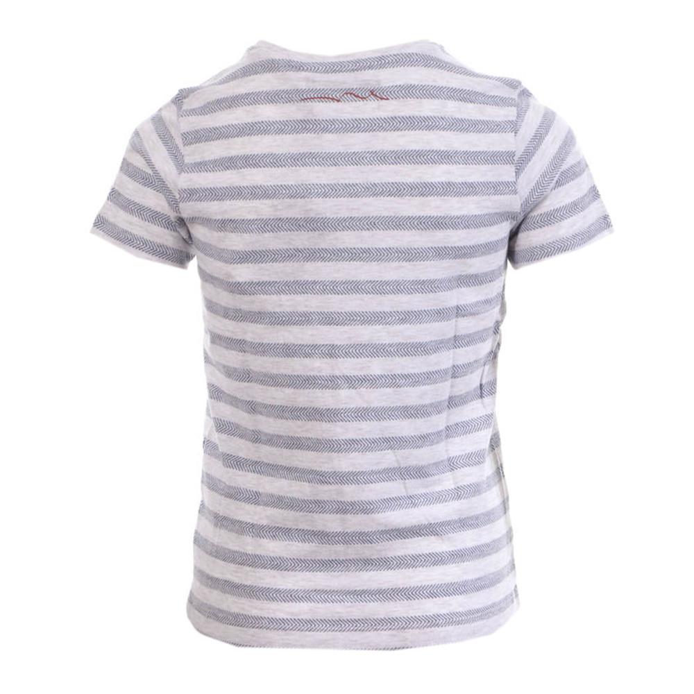 T-shirt Gris à rayures Garçon Teddy Smith Turny vue 2