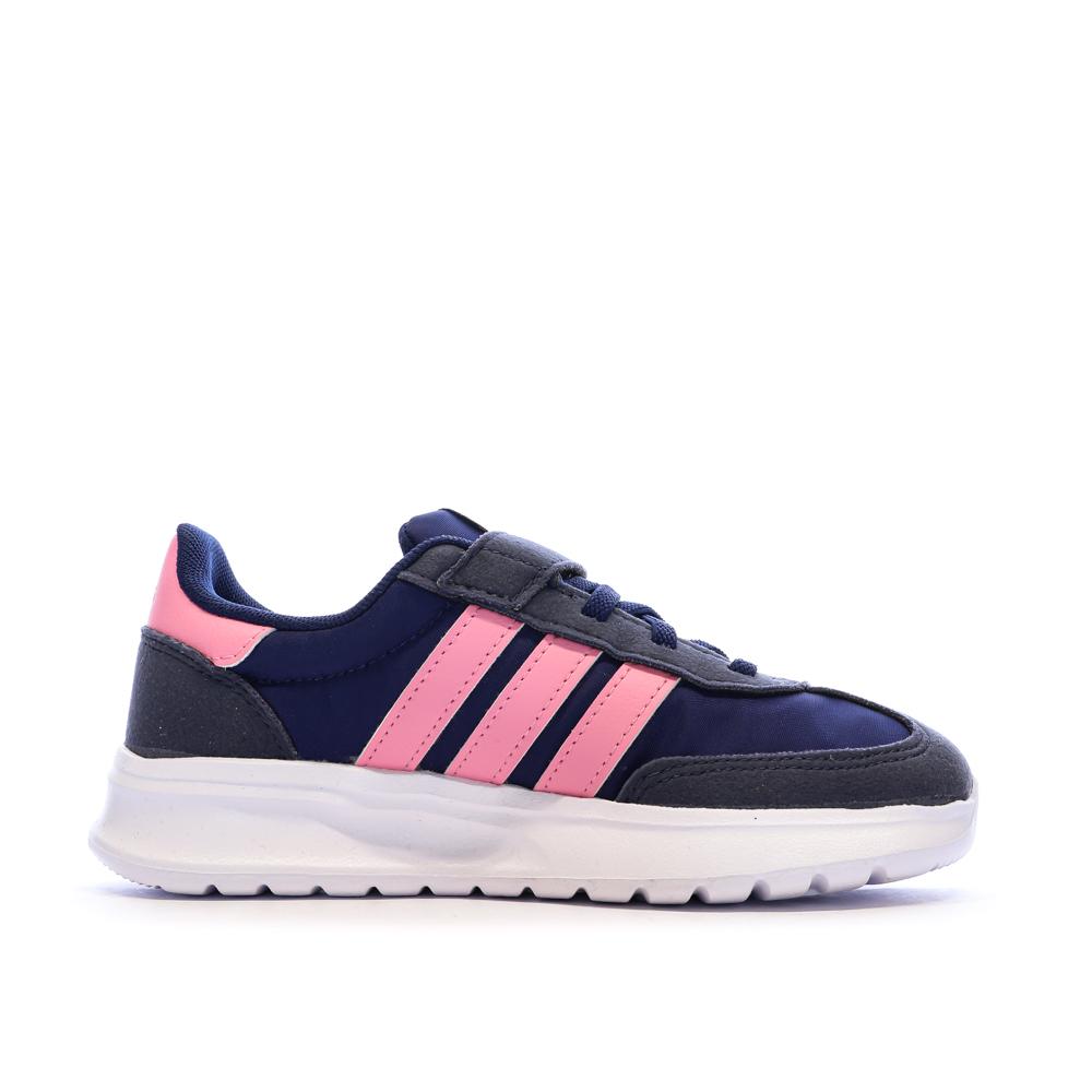 Baskets Marines/Roses Fille Adidas Run 70s vue 2