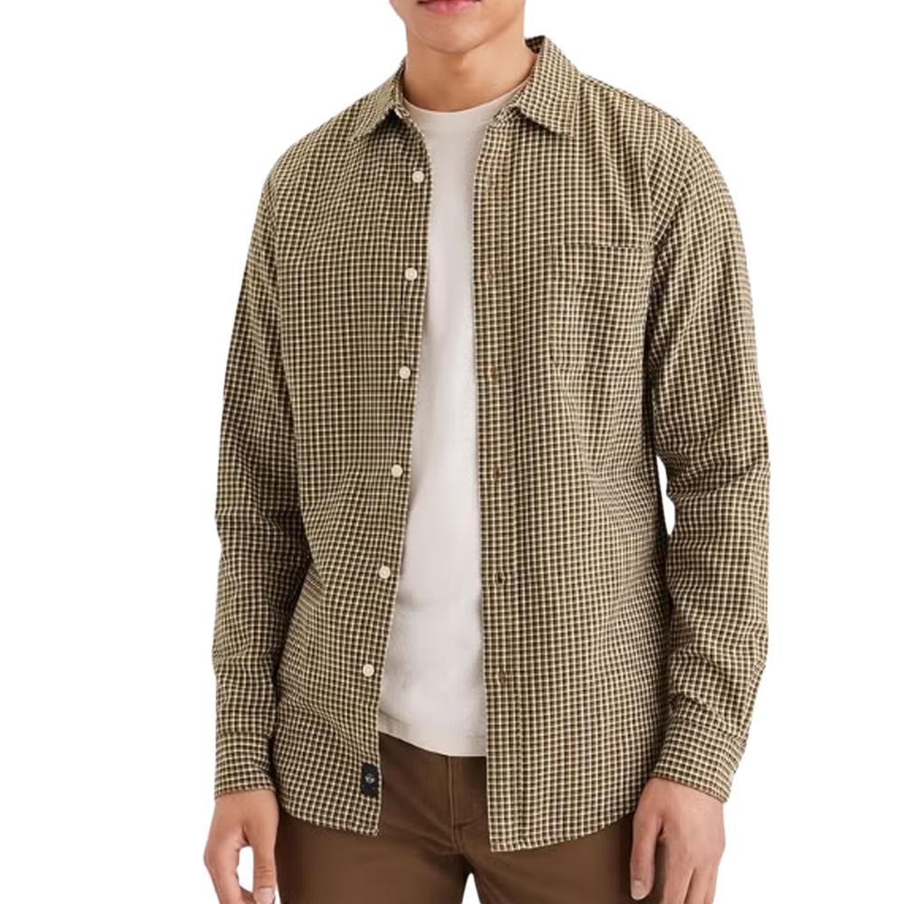 Chemise Marron à Motifs Homme Dockers Woven pas cher