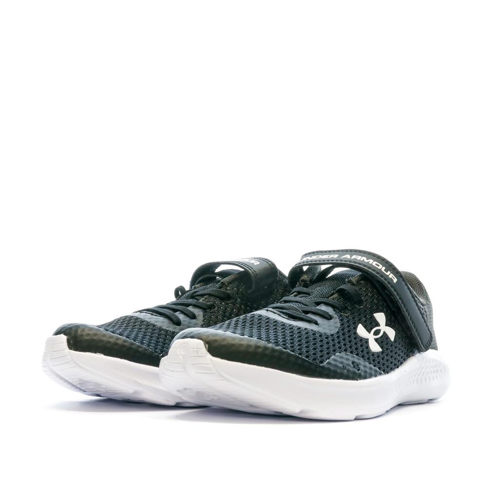 Baskets Noir/Blanc Fille Under Armour Pursuit 3 vue 6