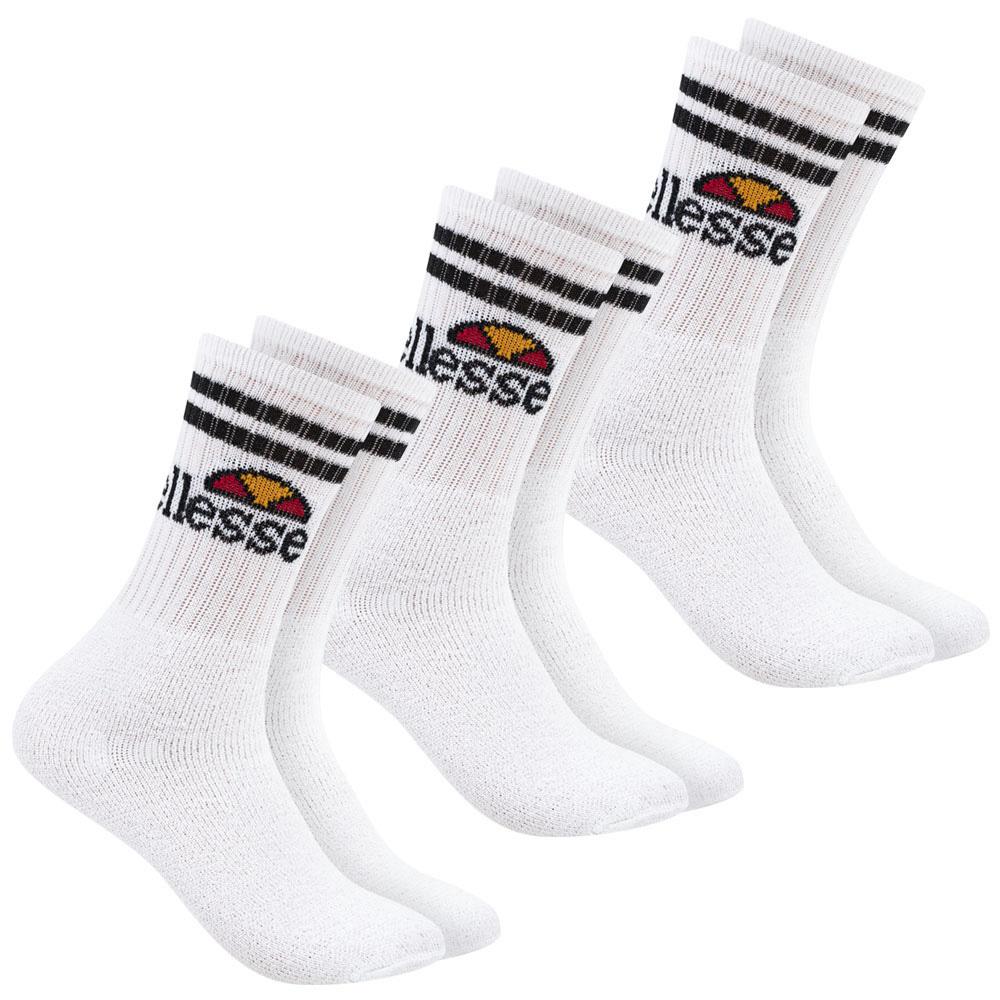 x3 Paires de chaussettes Blanches/Noires Homme Ellesse SBSA pas cher