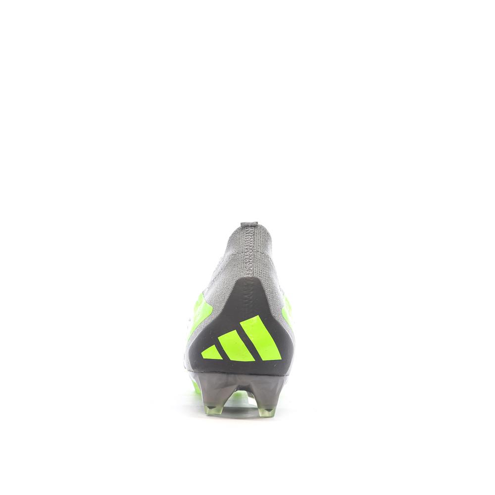 Chaussures de Foot Blanc/Gris/Vert Adidas Predator Accuracy.1 FG vue 3
