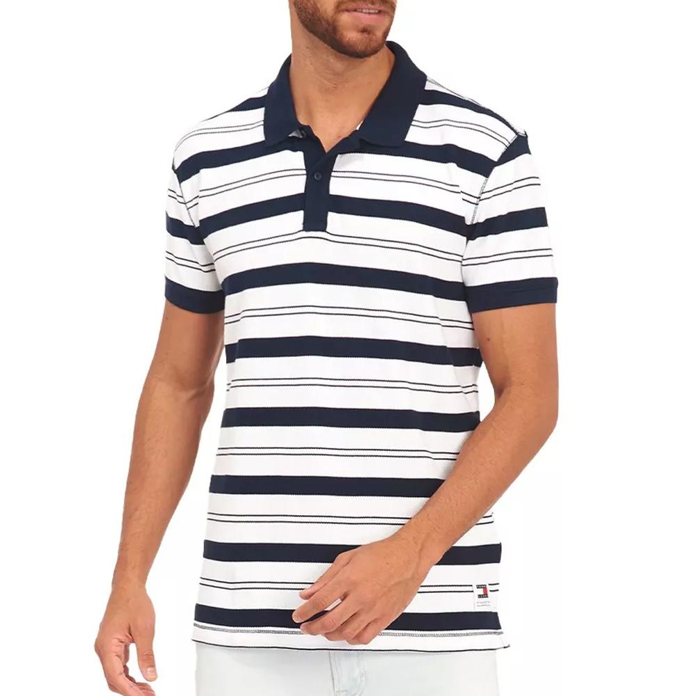 Polo Marine/Blanc Homme Tommy Hilfiger DM0DM18921 pas cher