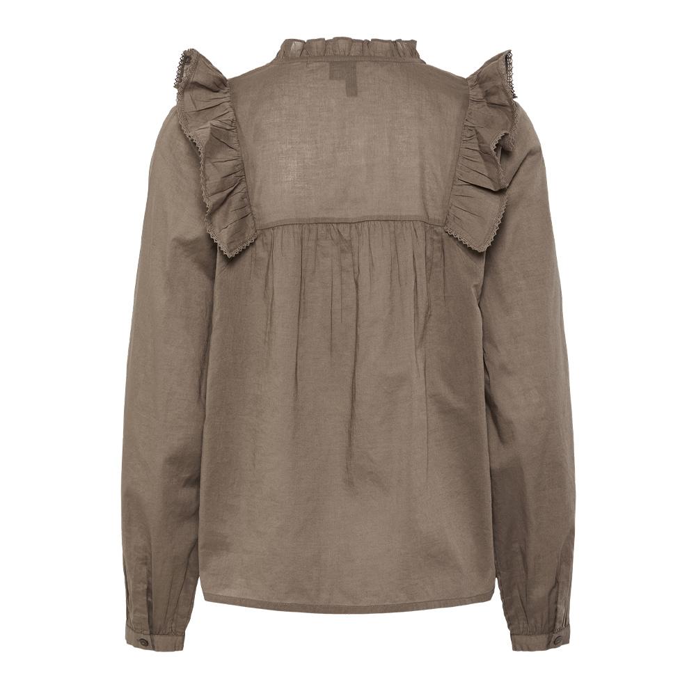 Blouse Marron Femme Pieces Makenna vue 2