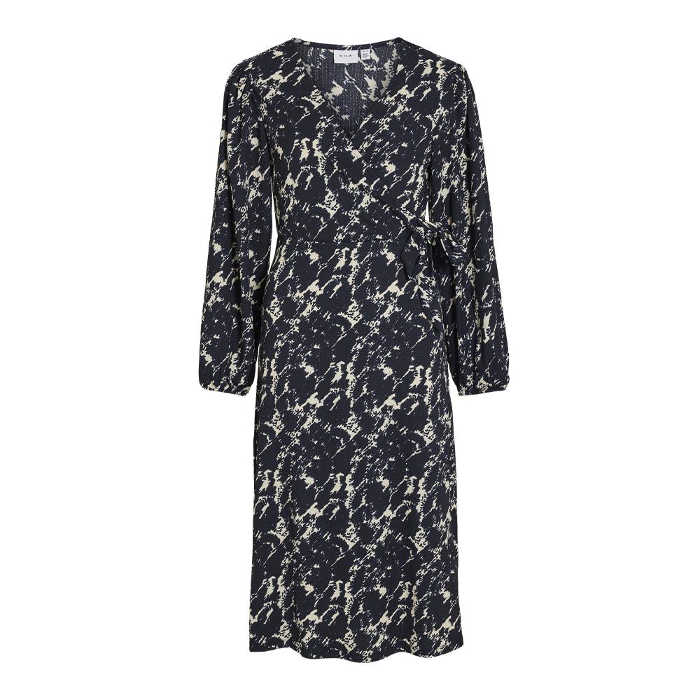 Vestido mujer azul marino Vila Soffen ver 2