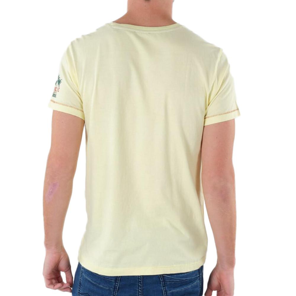 T-shirt Jaune Homme Deeluxe Cali vue 2