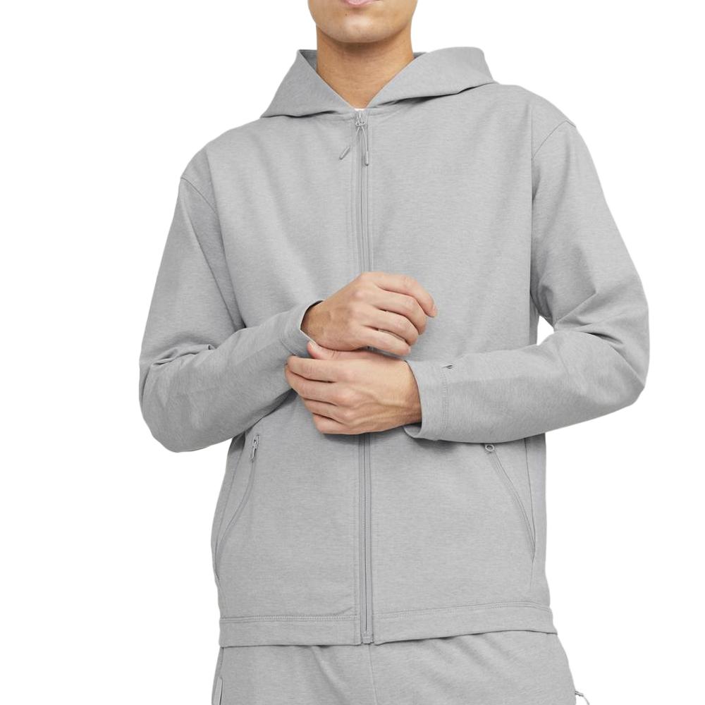 Sweat Gris à capuche Homme Jack & Jones Cloud pas cher