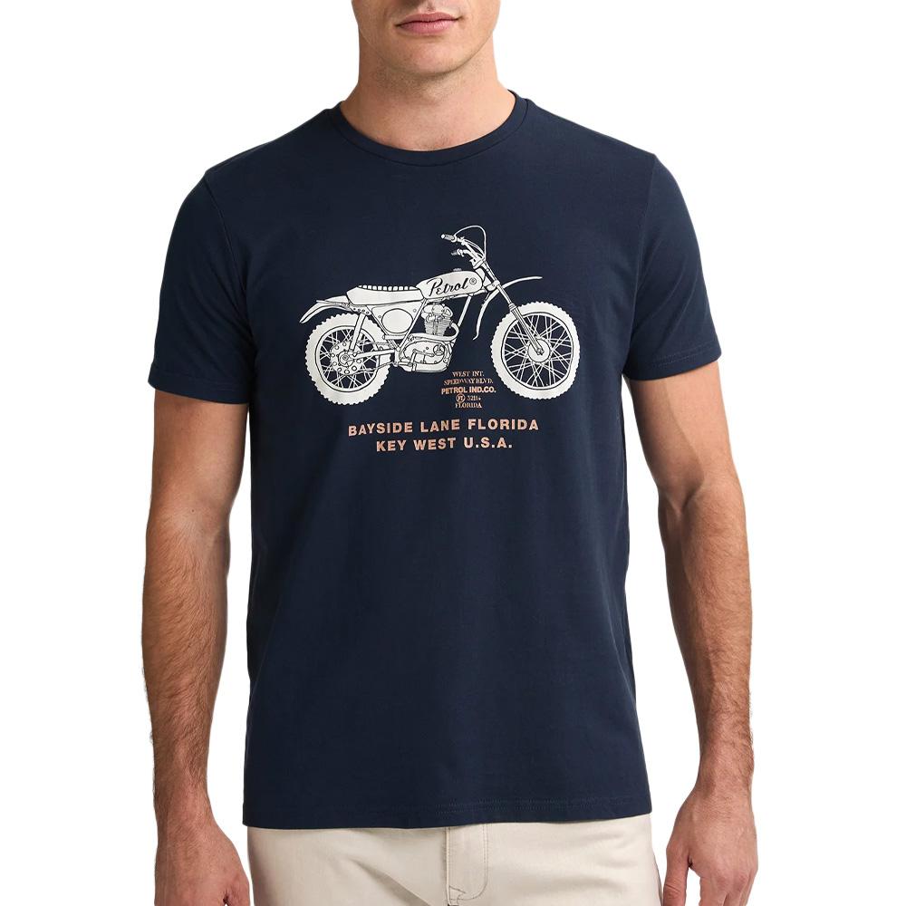 T-shirt Marine Homme Petrol Industries Ocean pas cher