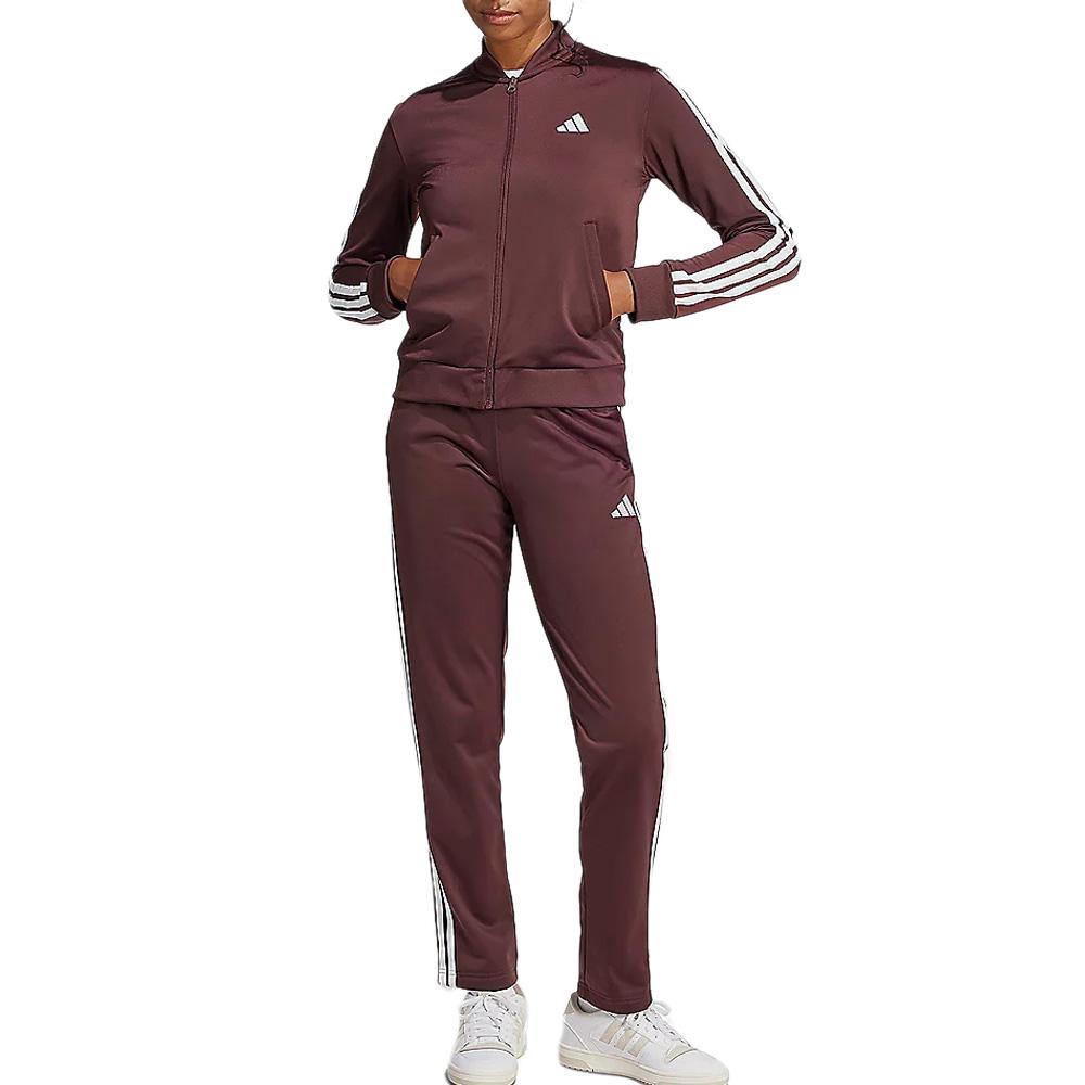 Bordeauxfarbener Trainingsanzug für Frauen von Adidas JD2683 günstig