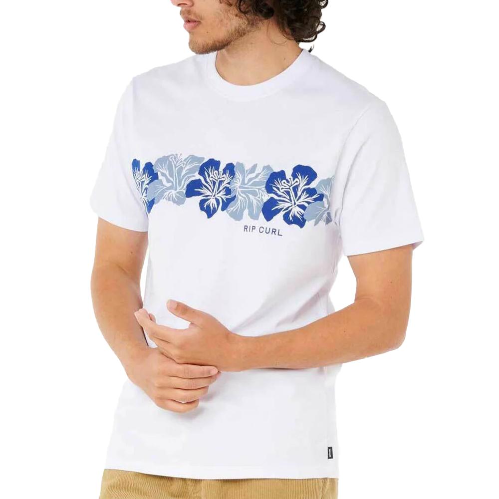 Rip Curl Herren Weiß Hibiscus T-Shirt günstig