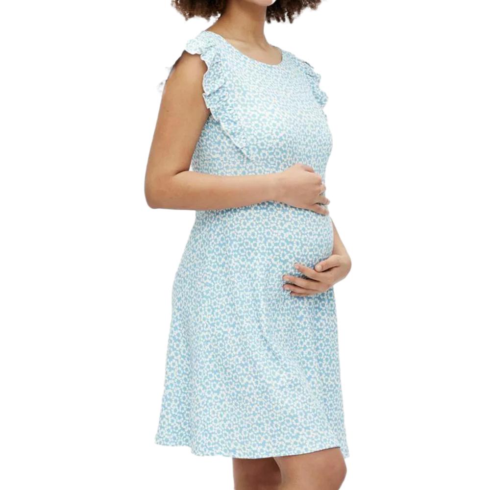 Robe de Grossesse Bleu Femme Mamalicious Flora pas cher