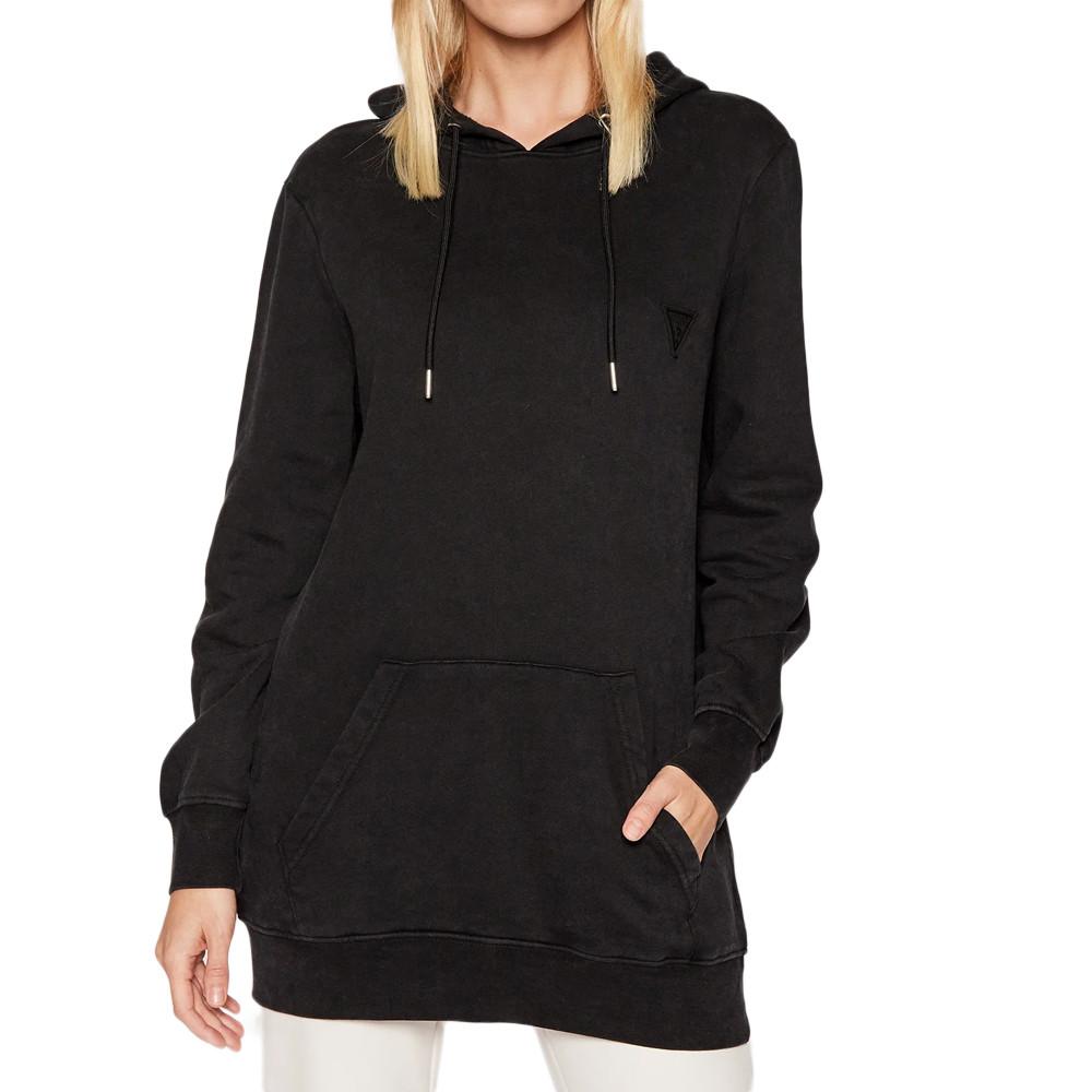 Sweat à capuche Noir Femme Guess Sandrine Over pas cher