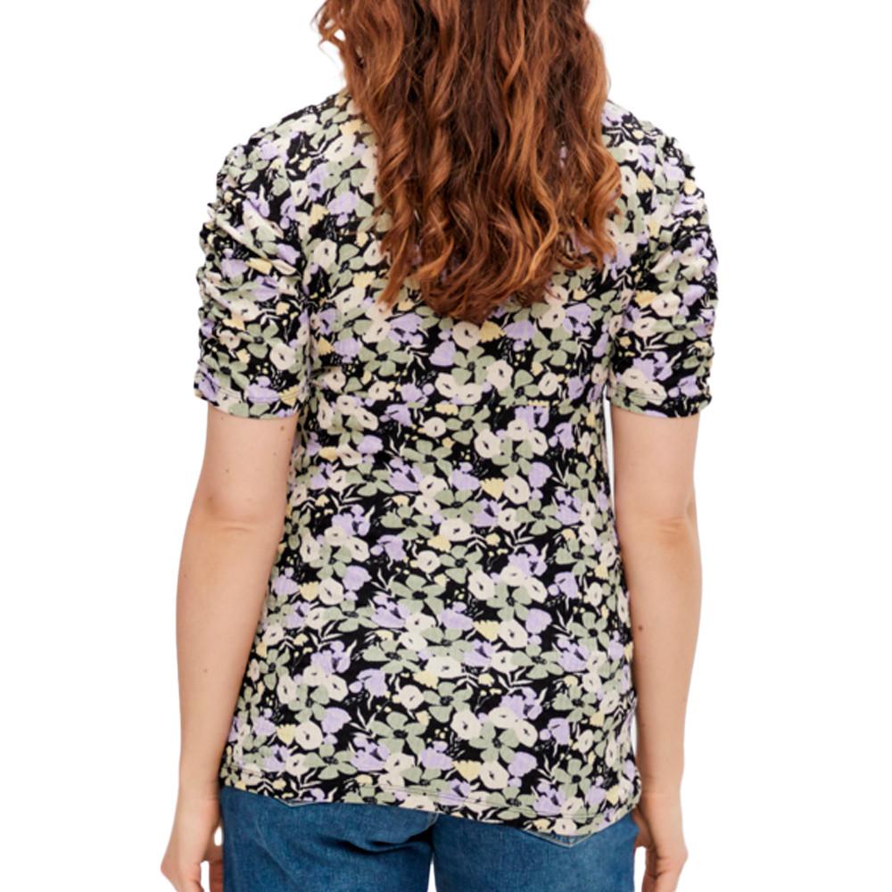 Blouse Violette/Noire/Jaune Femme Mamalicious Janice vue 2