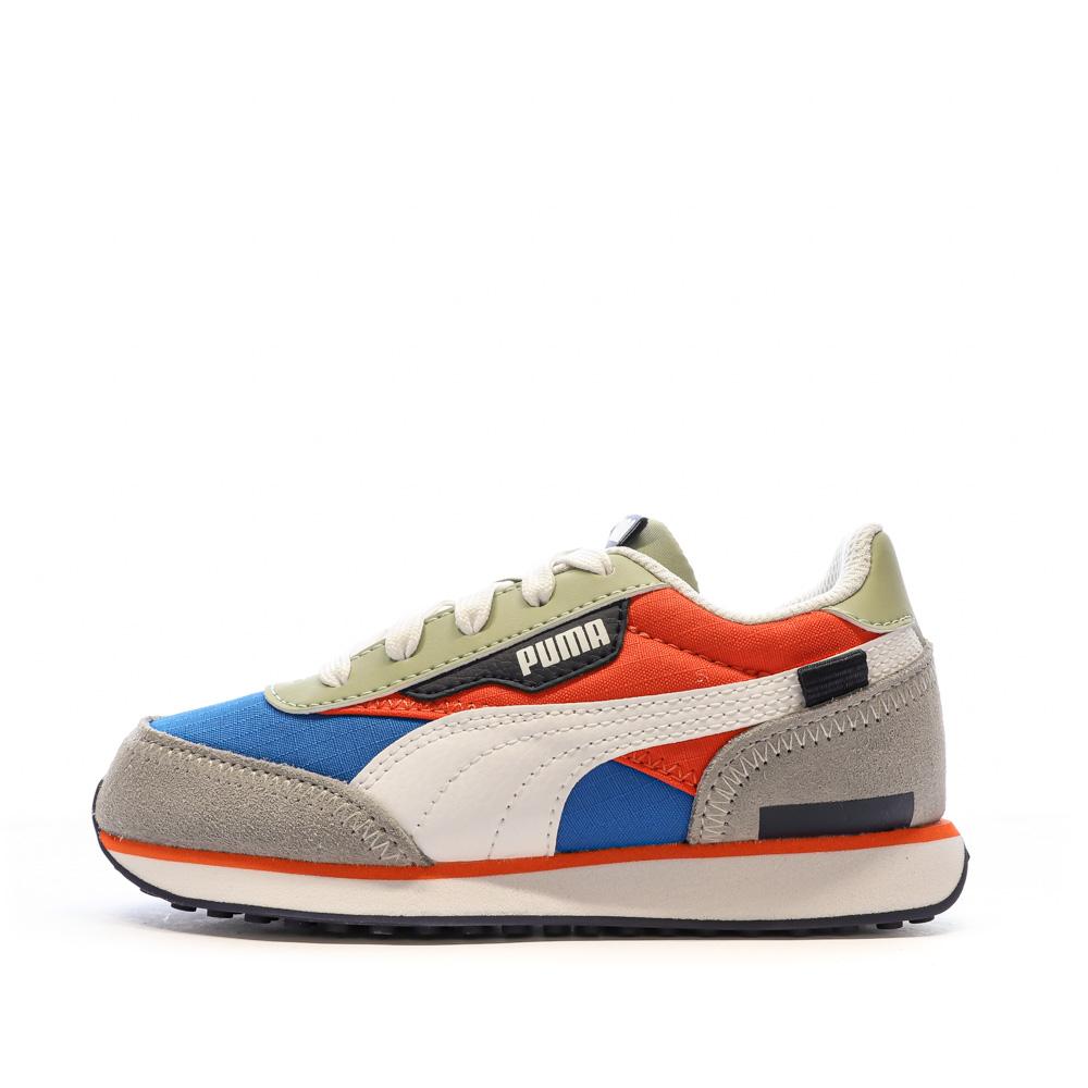 Baskets Orange/Gris Garçon Puma Future Rider Play On pas cher