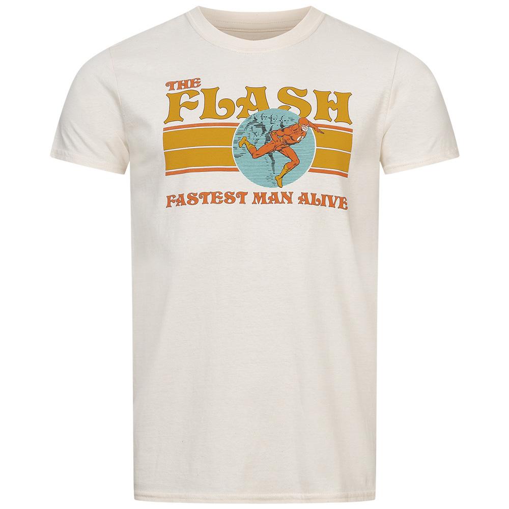 T-Shirt Blanc Homme Comics 70's Flash pas cher