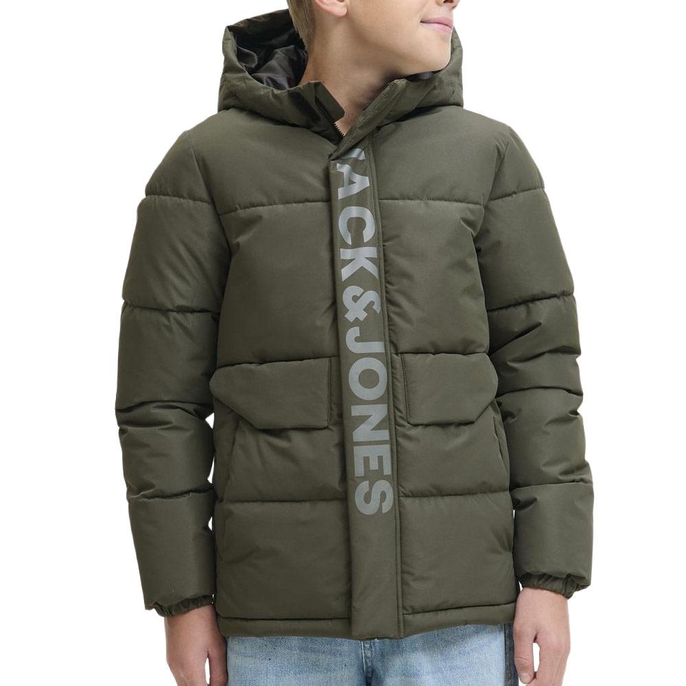 Doudoune Verte Garçon Jack & Jones Puffer pas cher