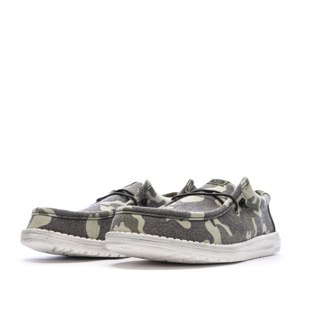 Chaussures Militaire Kaki Homme Hey Dude Camo vue 6