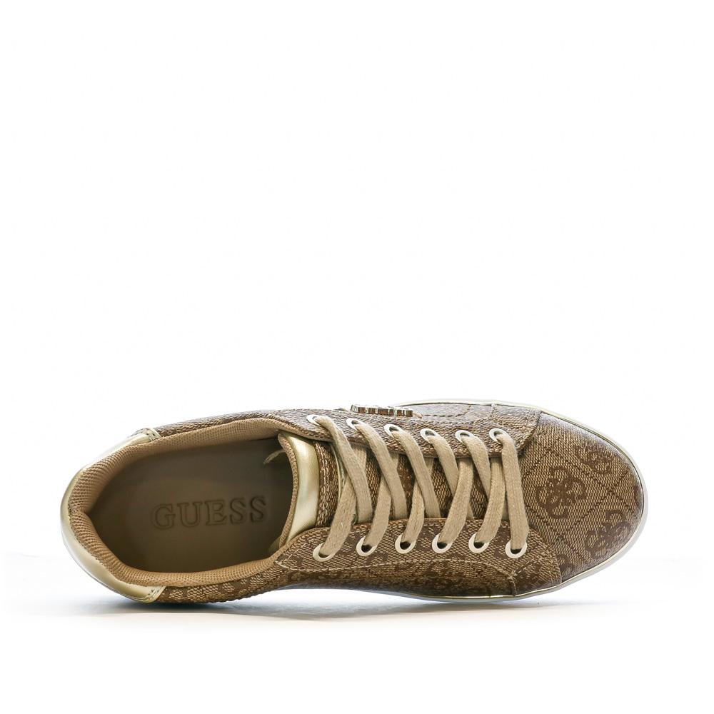 Baskets Marron Femme Guess Beckie vue 4
