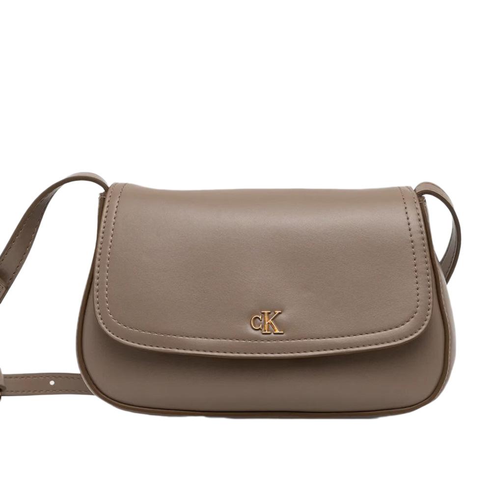 Sac à bandoulière Marron Femme Calvin Klein Jeans Ck Flap pas cher