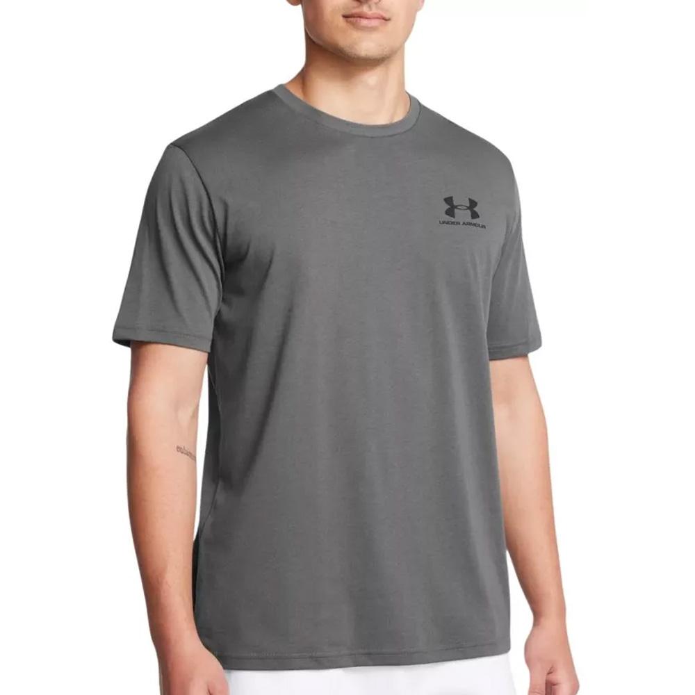 T-shirt Gris Foncé Homme Under Armour Left Chest pas cher