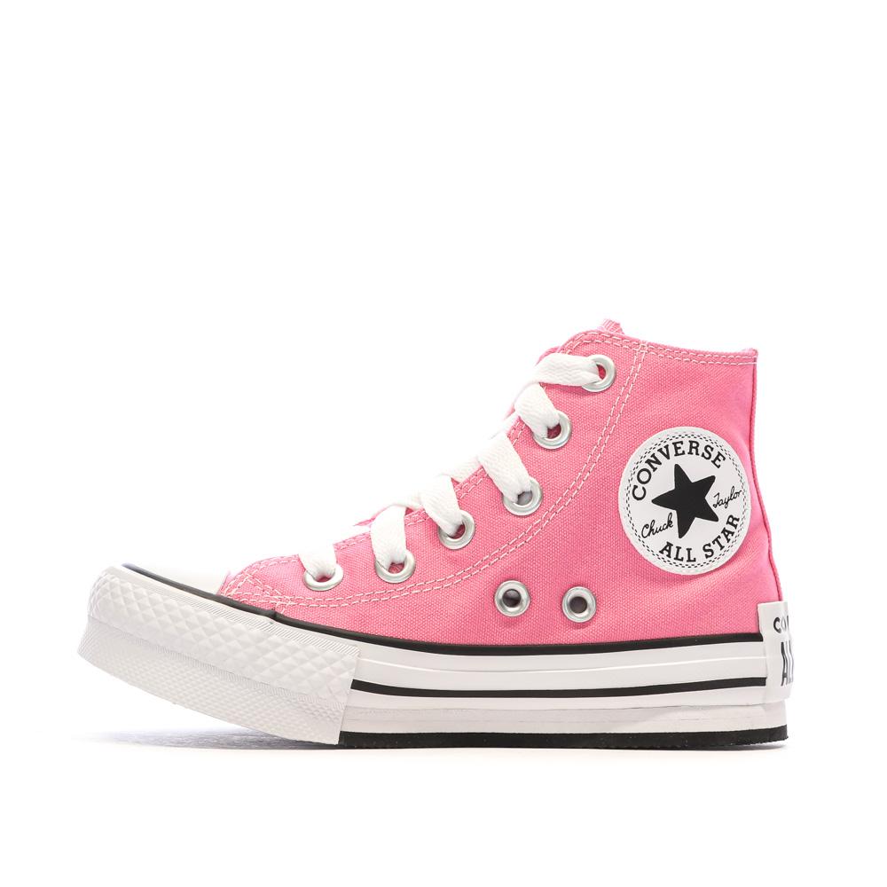 Baskets Roses Fille Converse All Star Eva A08469C pas cher