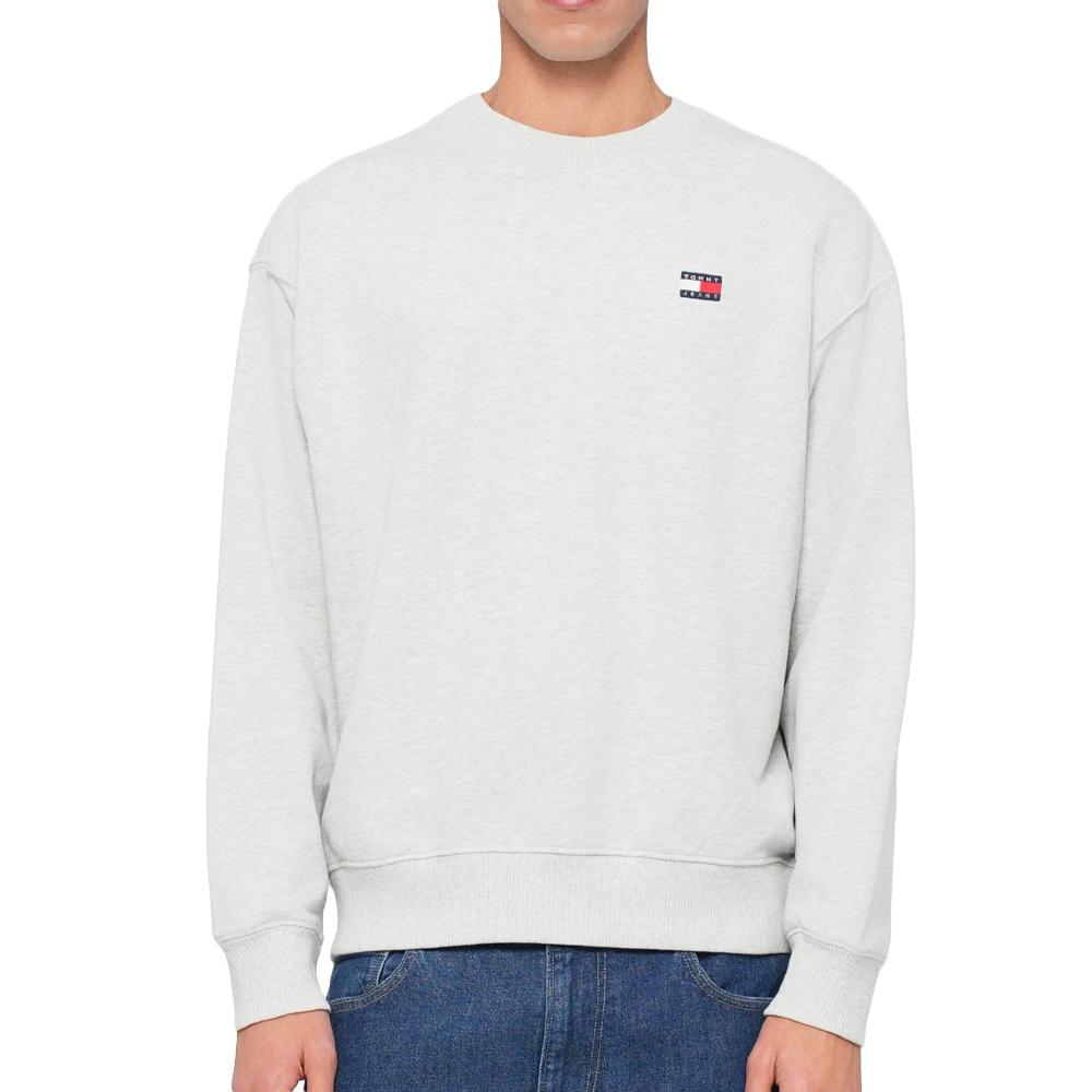 Sweat Gris Homme Tommy Hilfiger Badges pas cher