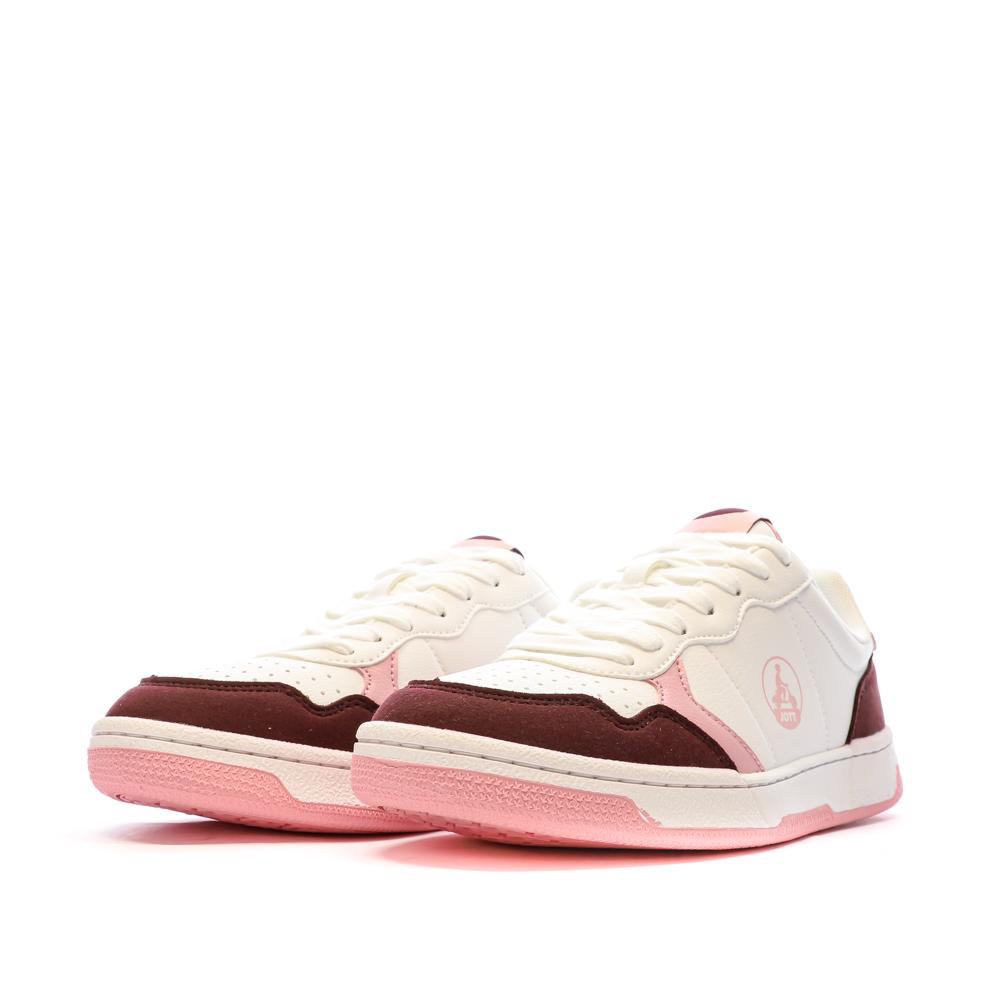 Baskets Blanc/Rose Femme Jott River vue 6
