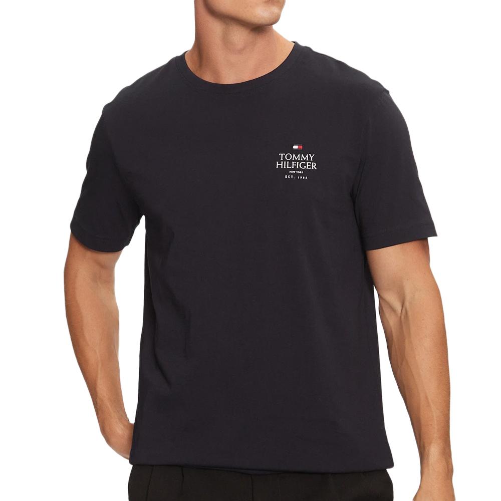 T-shirt Noir Homme Tommy Hilfiger Hilfiger Stack pas cher