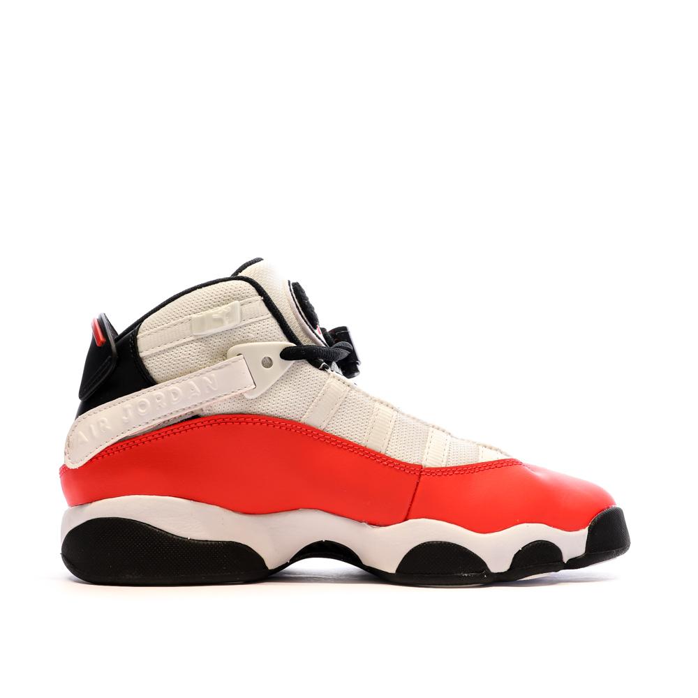 Baskets Blanc/Rouge Garçon Nike Jordan 6 Rings vue 2
