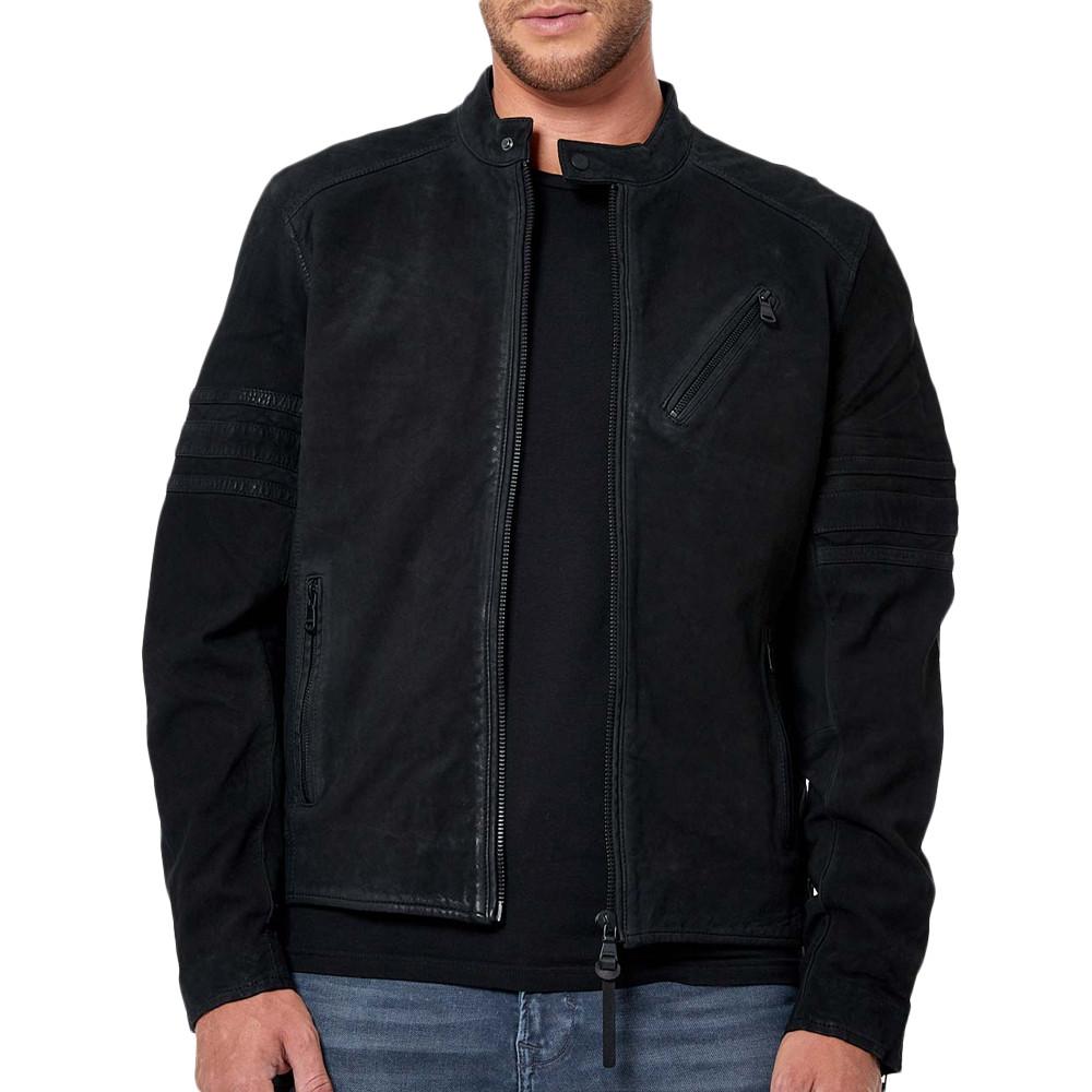 Veste En Cuir Noir Homme Kaporal Soma pas cher