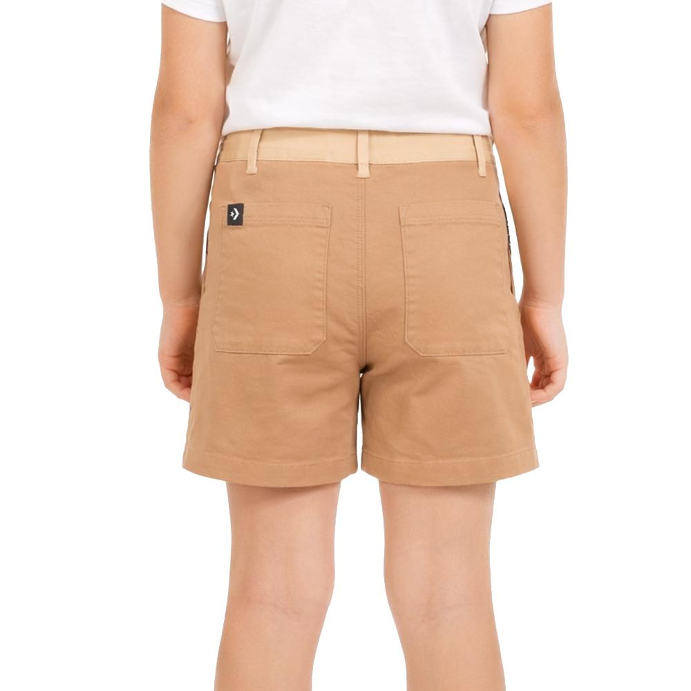 Short Marron Fille Converse Blocked vue 2