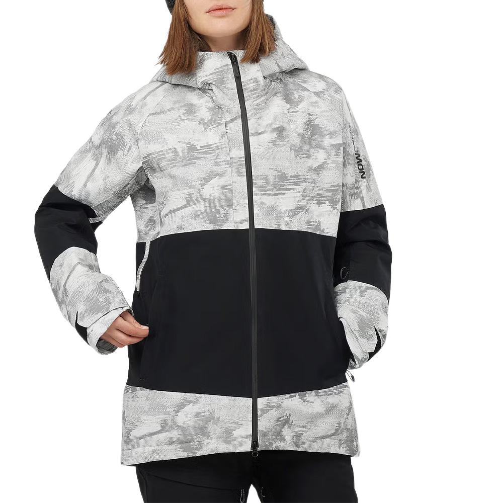 Chaqueta de esquí gris/negra Salomon Bashley Puff barato