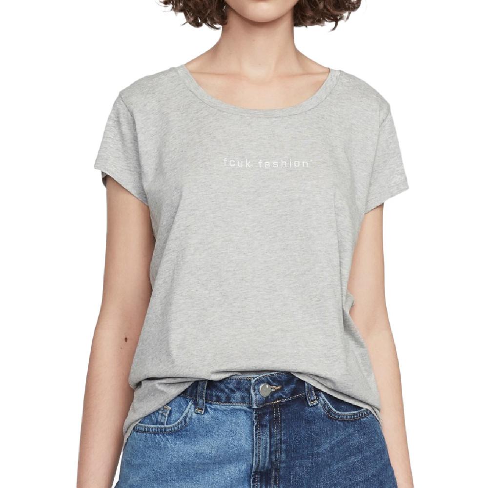 T-shirt Gris Femme French Connection Fcuk Fashion pas cher