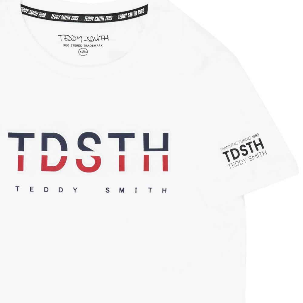 T-shirt Blanc Garçon Teddy Smith Enva vue 3