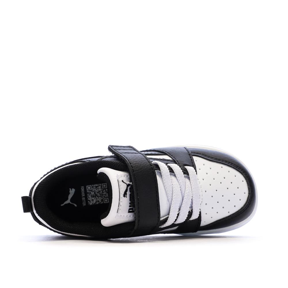 Baskets Noires/Blanches Garçon Puma Rebounds vue 4
